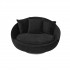 Armchair Rossi 1 Place Round swivel 124x106x76cm Color Black