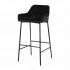 Velvet Velvet bar stool Stain resistant Seat height 75cm Color Black