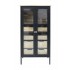 SAMRA Houten/zwart houten plank, 2 deuren 6 laden, 60x40xH120CM