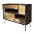 Wooden sideboard with matching doors and drawers, 120x35xH85CM - AJMAN