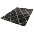 BARI Shaggy tapijt met ruitpatroon, 200x300cm Kleur Zwart