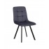 Velvet chair 48x56.5x88 - ENZA Color gris foncé