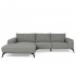 5-seater fabric corner sofa 297X186xH90cm - HELENA Color Grey