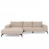 Canapé Angle 5places Tissu 297X186xH90cm - HELENA Couleur Taupe