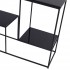 Side table in marble, glass and metal black, 110.5x 32x76.5 cm - LISE