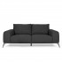 Sofa 3 seats Fabric 113x205xH87cm - HELENA Color Black