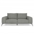 Sofa 3 seats Fabric 113x205xH87cm - HELENA Color Gris clair