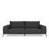 Sofa 4 seats Fabric 113x235xH87cm - HELENA Color Black