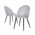 Velvet chair 50X59X85cm - ALICIA Color Beige