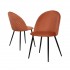 Velvet chair 50X59X85cm - ALICIA Color Rouille