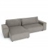 Convertible corner sofa 4/5 places Fabric velvet cottelé 290x99xH90cm - SEATTLE