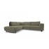 Sofa Angle Fabric 4 seats 205x265xH83cm - MIAMI Color Green