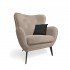 Fauteuil en Tissu 91x83xH104cm- EVAN/ HELENA Couleur Taupe