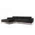 4-5 seater corner sofa in velvet 288x179cm -ATLANTA Color Black
