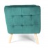 Velvet armchair, wrap-around seat, natural legs, 74.5X81XH75CM - HARRIS