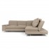 Large 6-7 seater fabric corner sofa-LINDA Color Brun