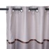 Dark grey blackout curtain with eyelets, 140x260cm
