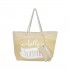 Bag with pocket, 57x36x19cm - HELLO SUMMER Color Beige