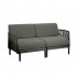 Garden sofa 2-3PLS with cushions, 156x70xH77CM - SHARLY Color Black
