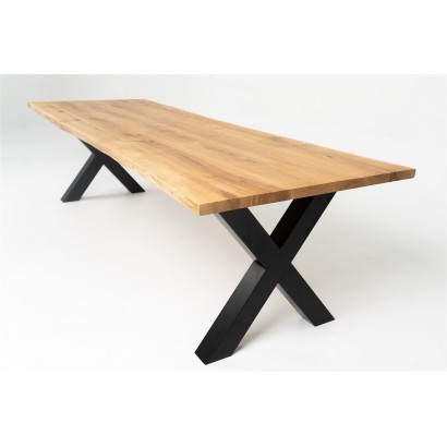 Table mange debout en bois chêne, 150x90xH89cm, EP 4cm - KASTLE