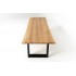 Solid oak wood dining table EP 4Cm black metalic U legs - KASTLE