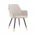 Velvet Deco Chair "YVIK" BLACK & GOLD Color Taupe