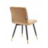 Fluweel beklede stoel, zwart en gouden poten, 52x43x80 cm - LEEDY