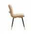 Velvet upholstered chair, black and gold legs, 52x43x80 cm - LEEDY