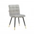 Velvet upholstered chair, black and gold legs, 52x43x80 cm - LEEDY Color Grey