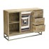 Wooden sideboard with assorted patterns, 120x35xH85CM - TROMSO