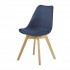 Scandinavian style chair and solid beech wood Color Blue