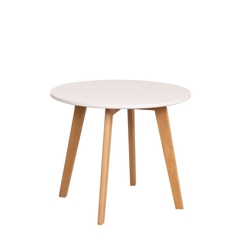 Table ronde enfant en bois, pieds naturels, D60xH51 cm