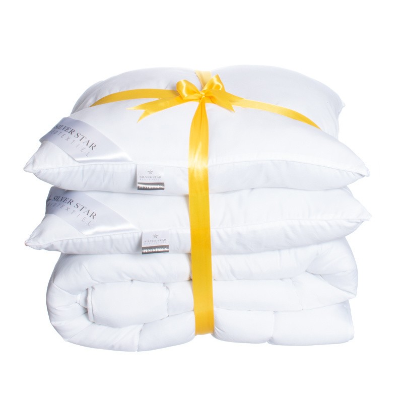 Summer Bedding Package: 2 Pillows + Duvet - 240 x 200 cm (Silver Star)