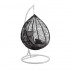Hanging armchair egg black resin rattan swing