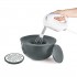 Multifunction bowl D24cm 4.95L +2 rapes +2 lids Color Grey