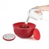 Multifunction bowl D24cm 4.95L +2 rapes +2 lids Color Red
