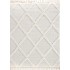 Soft ethnic rug with fringes- PUFF Color White