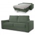 3 seater sofa bed with beige corduroy express mattress -SEATTLE Color Green