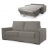 3 seater sofa bed with beige corduroy express mattress -SEATTLE Color Grey