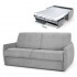Express 3-seater sofa bed in stain resistant fabric + 140cm mattress included Lorenzo Color Grey