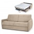 Express 3-seater sofa bed in stain resistant fabric + 140cm mattress included Lorenzo Color Beige