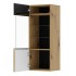 Hanging cabinet in matt black oak, 45x37xH115 cm - DAYTONA
