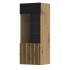 Armoire suspendue artisanale en chêne noir mat, 45x37xH115 cm - DAYTONA