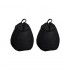 Set of 2 XXL pear-shaped fabric pouf, indoor/outdoor use, 75 x 75 x H120 cm Color Black