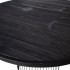Ronde zwart metalen salontafel met kegelvoet, D80xH50.5 cm - MILO