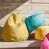 Set of 2 XXL pear-shaped fabric pouf, indoor/outdoor use, 75 x 75 x H120 cm