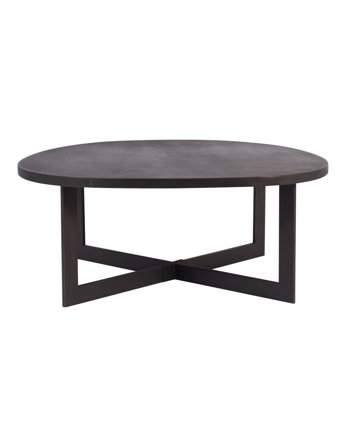 salontafel zwart metaal, 74.5x70xH29 cm - RUBIN