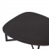 Ronde salontafel in zwart metaal, 74.5x70xH29 cm - RUBIN