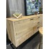 Oak sideboard COPENHAGUE 3 drawers 2 cupboards 182x40xH82cm