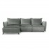 Convertible corner sofa with chest, 325x186xH100 cm - NELSON Color Grey